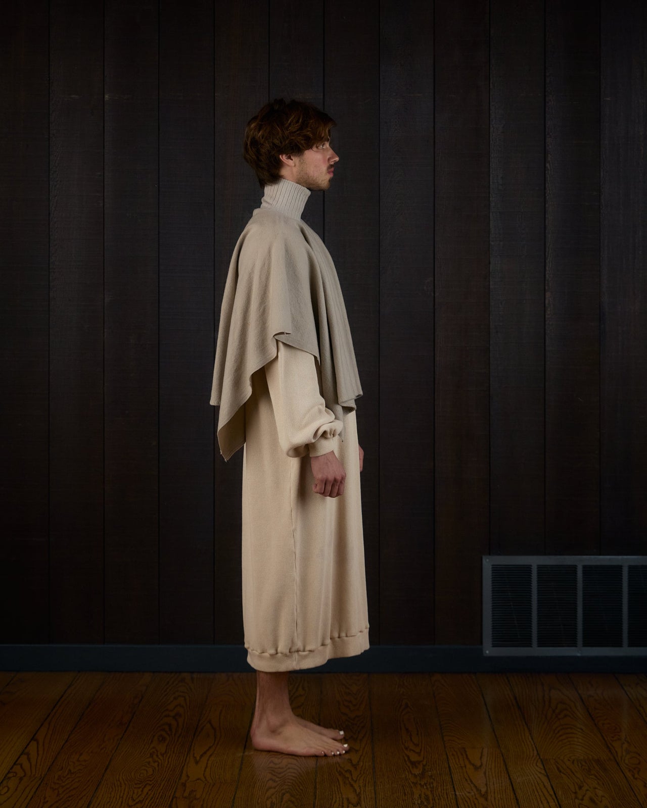 Turtleneck Poncho in Climate Beneficial™ Wool