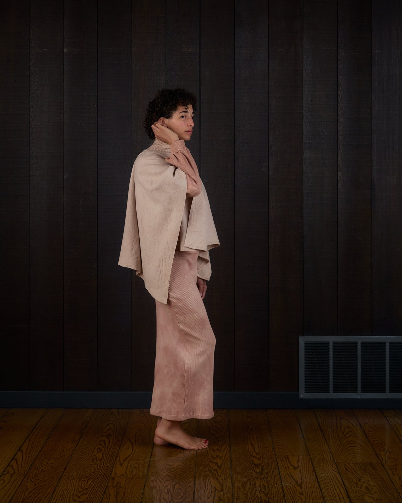 Turtleneck Poncho in Climate Beneficial™ Wool