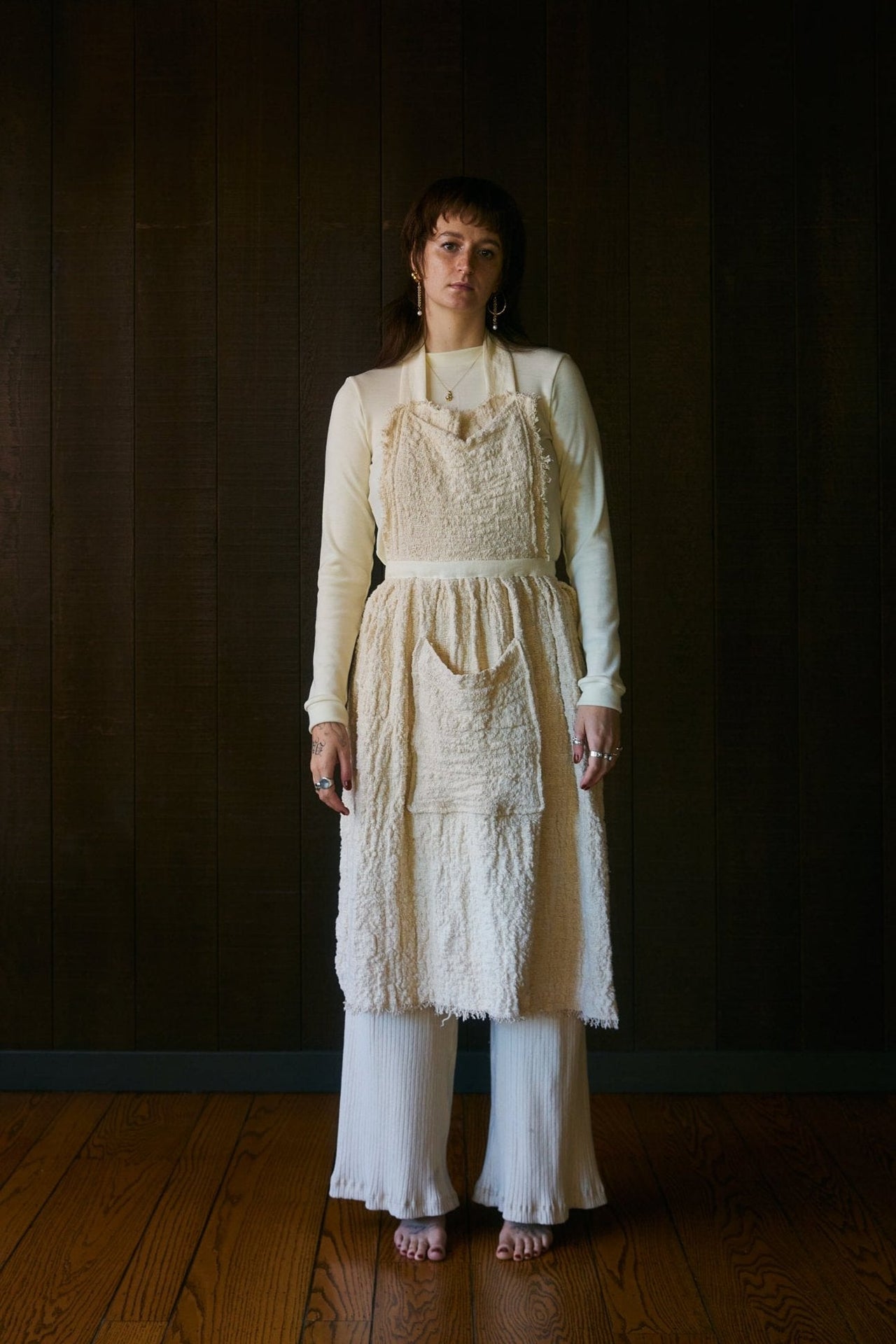 Wabi Apron in Handwoven Organic Cotton