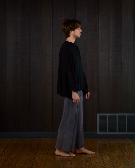 Wide Leg Thermal Drape Pant in US Organic Cotton Waffleknit